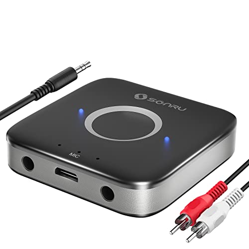 SONRU Bluetooth 5.0 Wireless Audio Receiver Adapter
