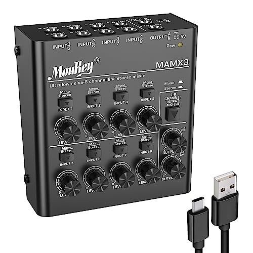 Moukey Audio Mixer Line Mixer - Compact and Versatile