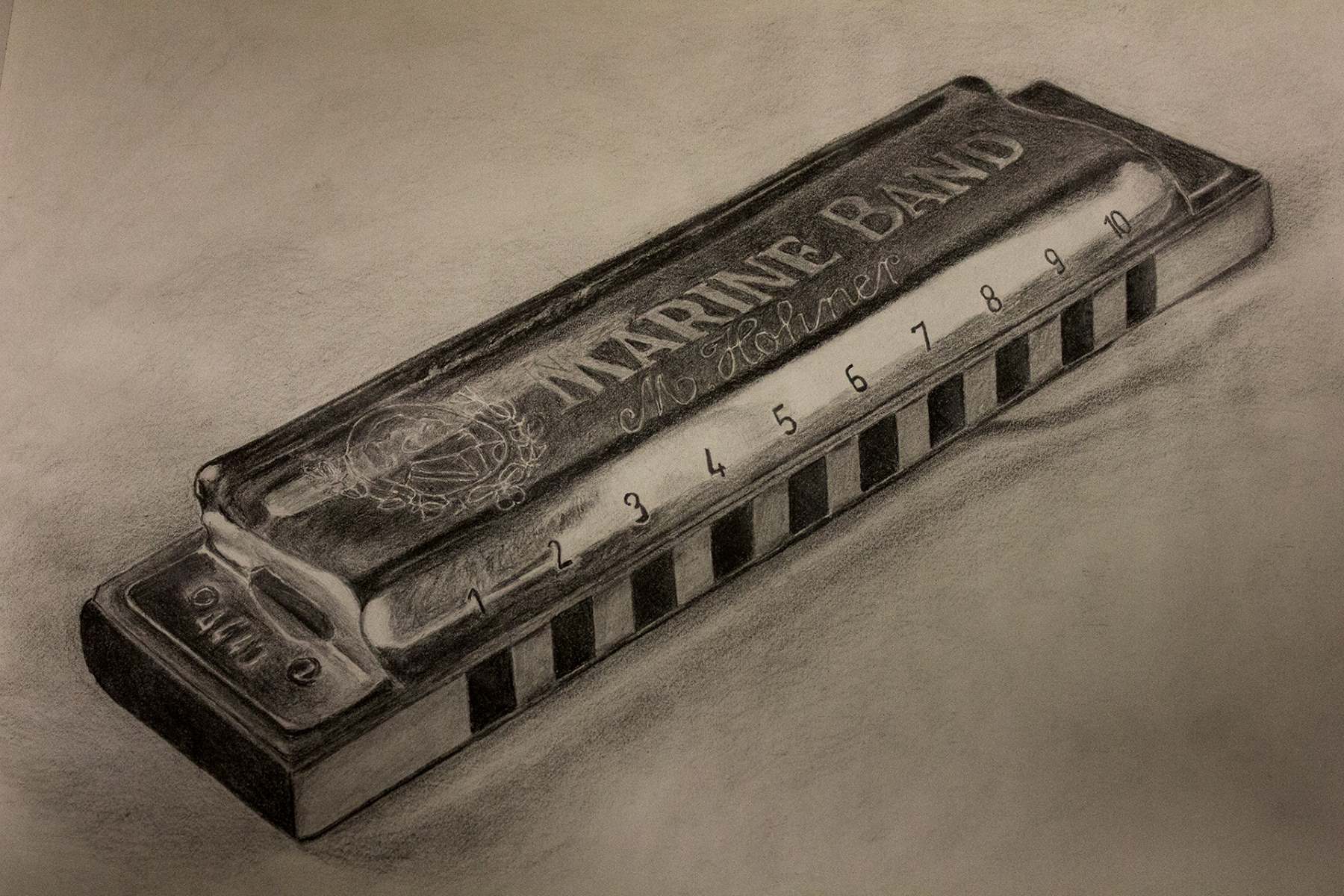 How To Draw A Harmonica