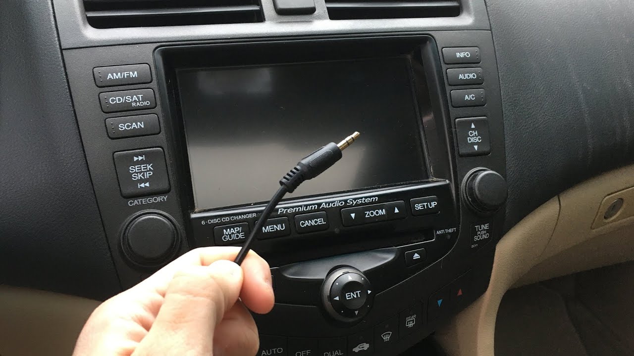 Where Is The Audio Cable For A 2010 Honda Accord