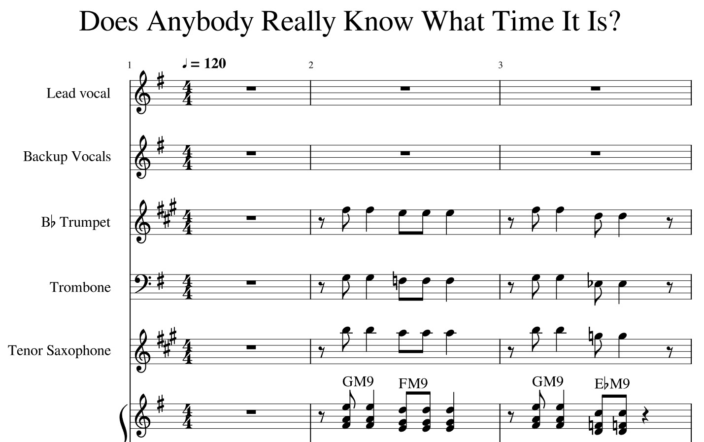 Does Anybody Know What Time It Is Sheet Music Free