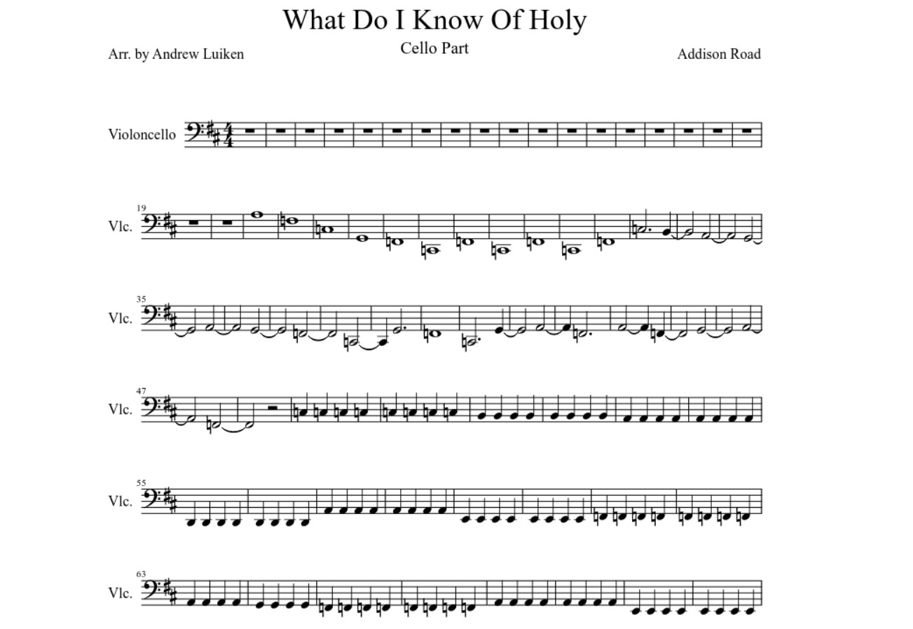 Free Addison Road What Do I Know Of Holy Piano Sheet Music