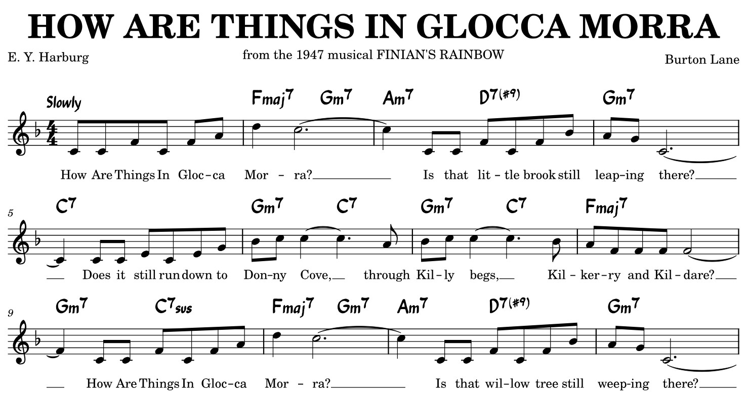 How Are Things In Glocca Morra Sheet Music