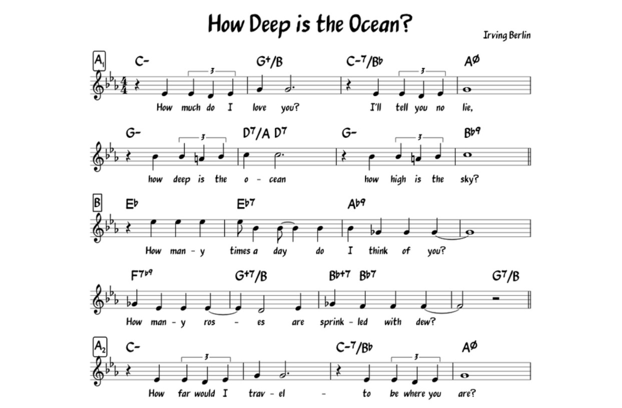 How Deep Is The Ocean Sheet Music