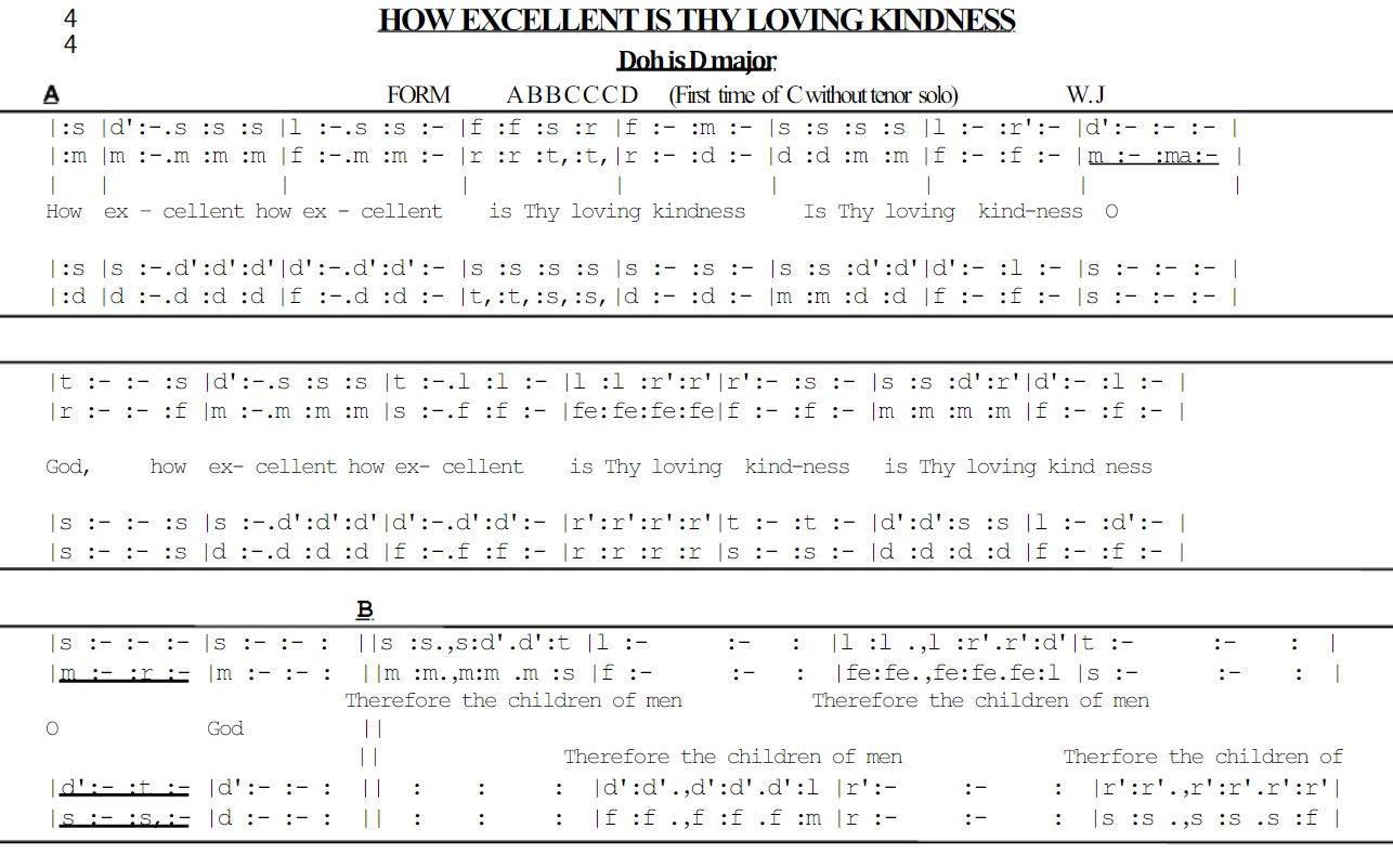 How Excellent Is Thy Loving Kindness Sheet Music