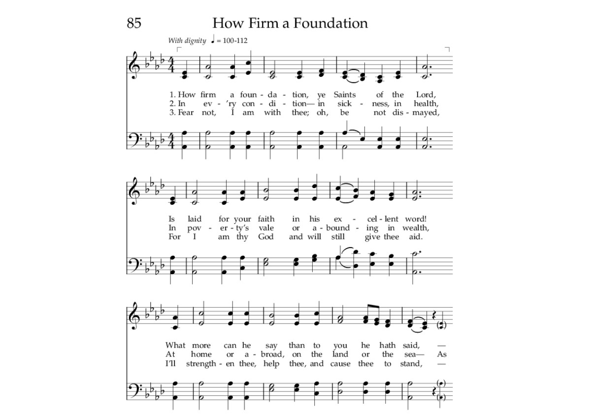 How Firm A Foundation Sheet Music