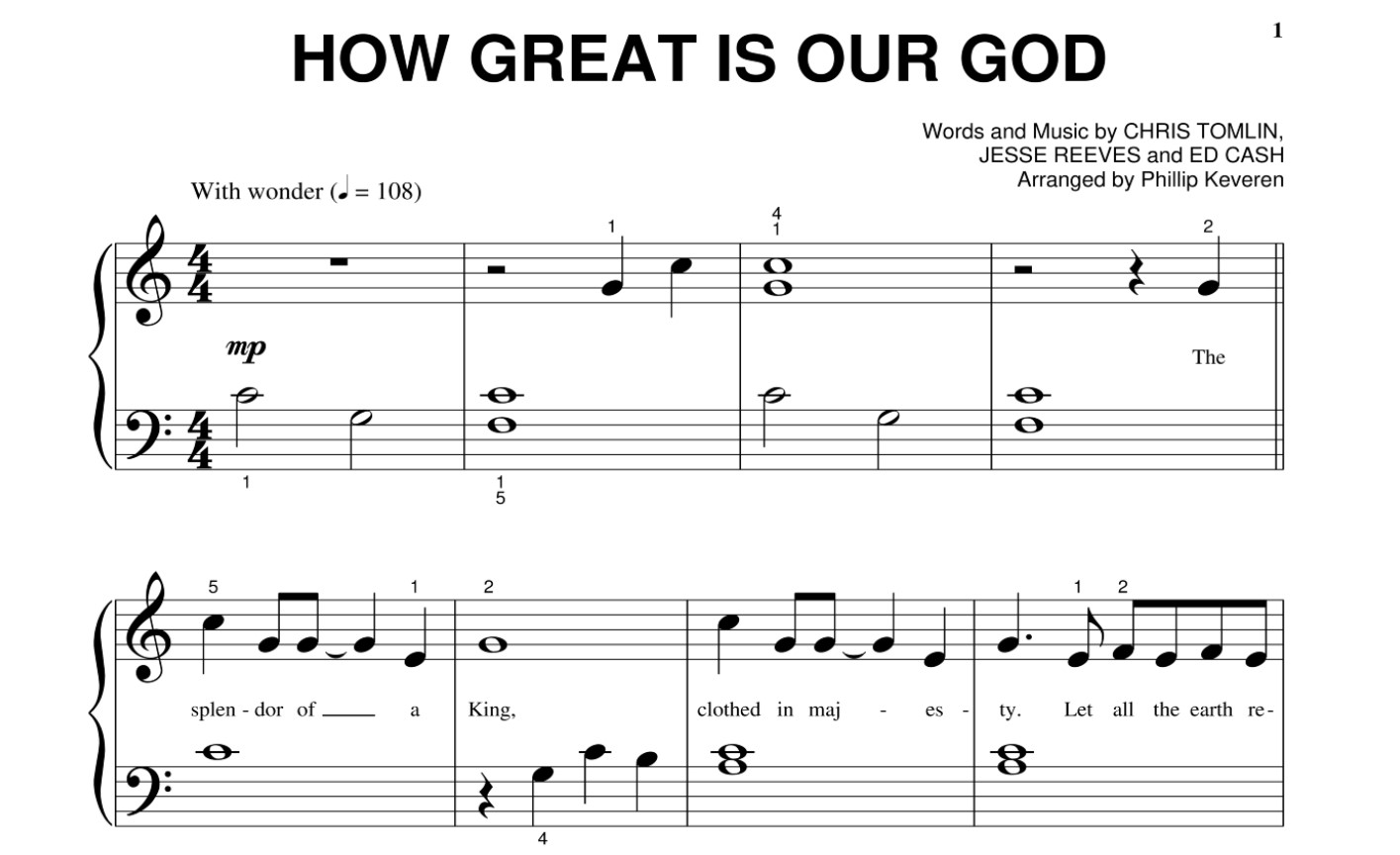 How Great Is Our God Sheet Music