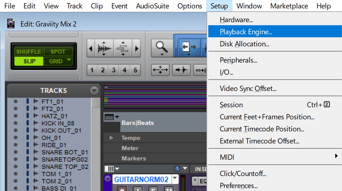 How To Access Playback Engine Pro Tools