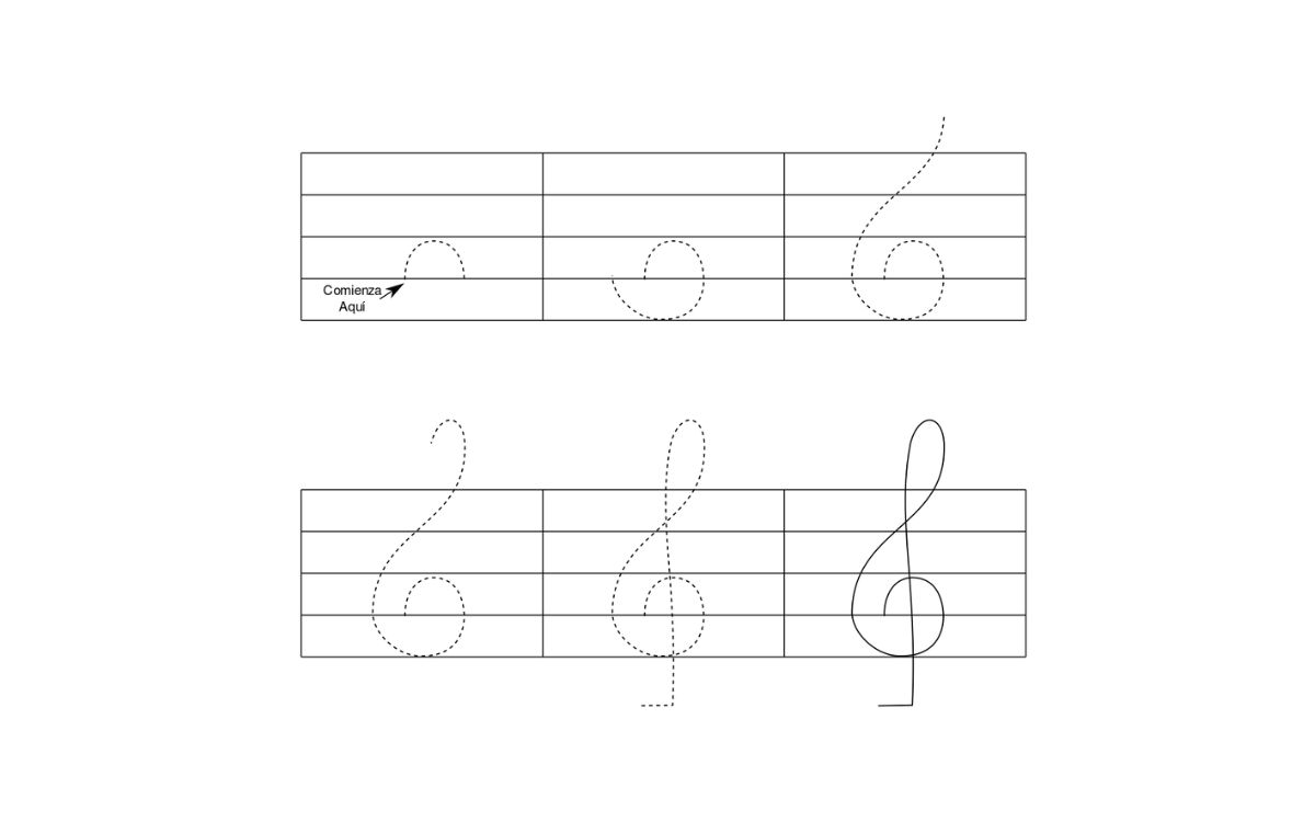 How To Draw A Treble Clef Worksheet