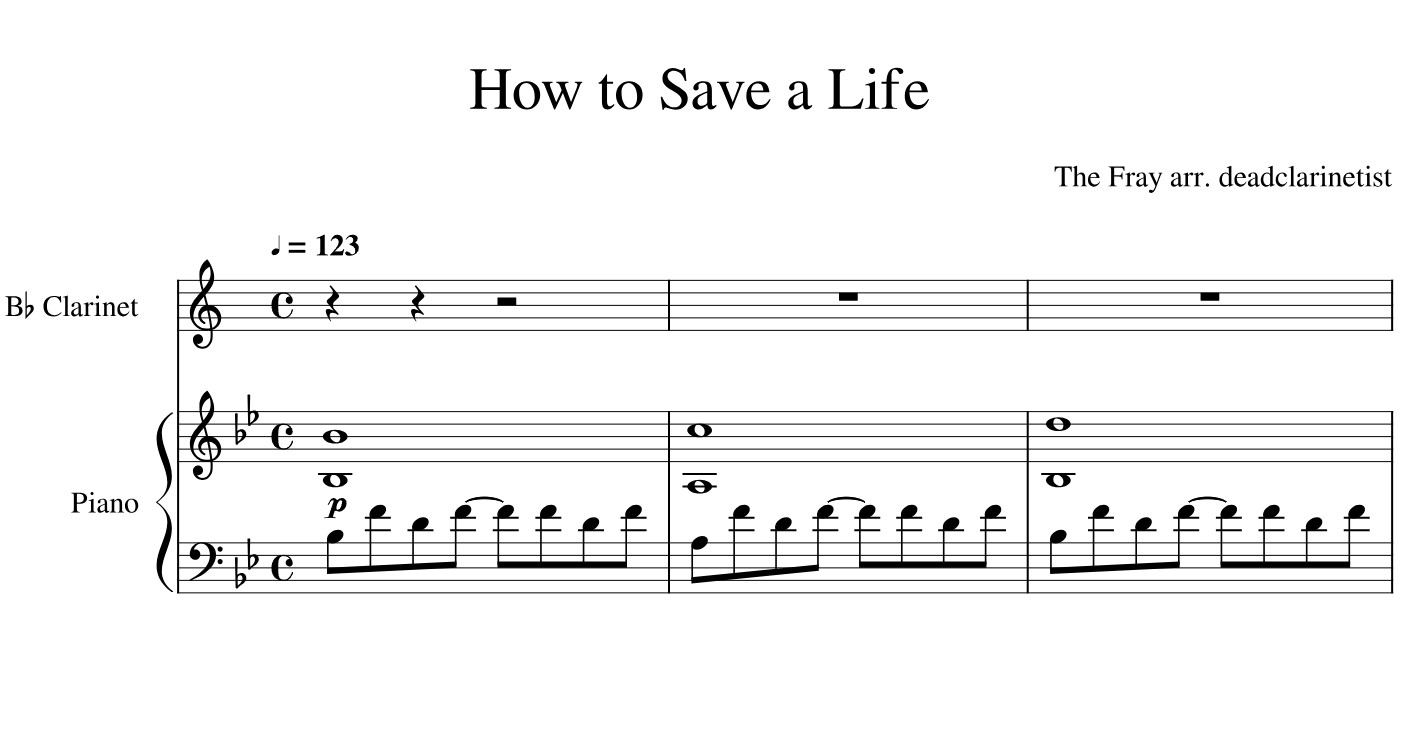 How To Save A Life Free Piano Sheet Music