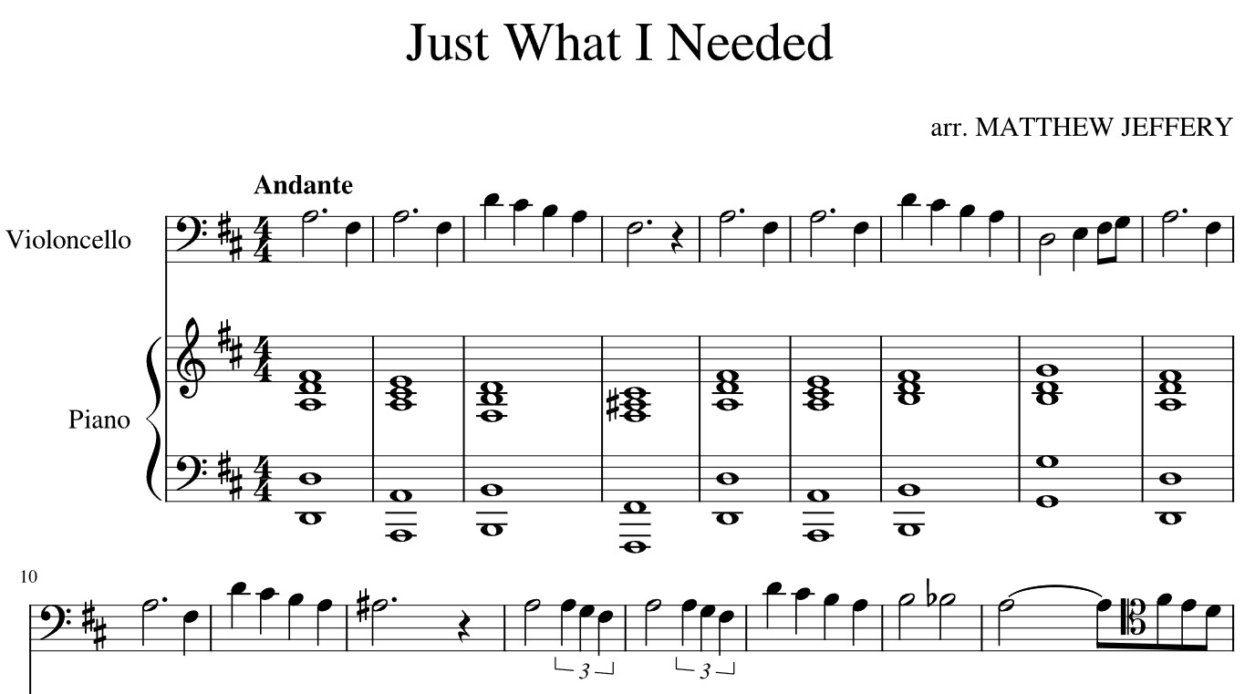 Just What I Needed Sheet Music