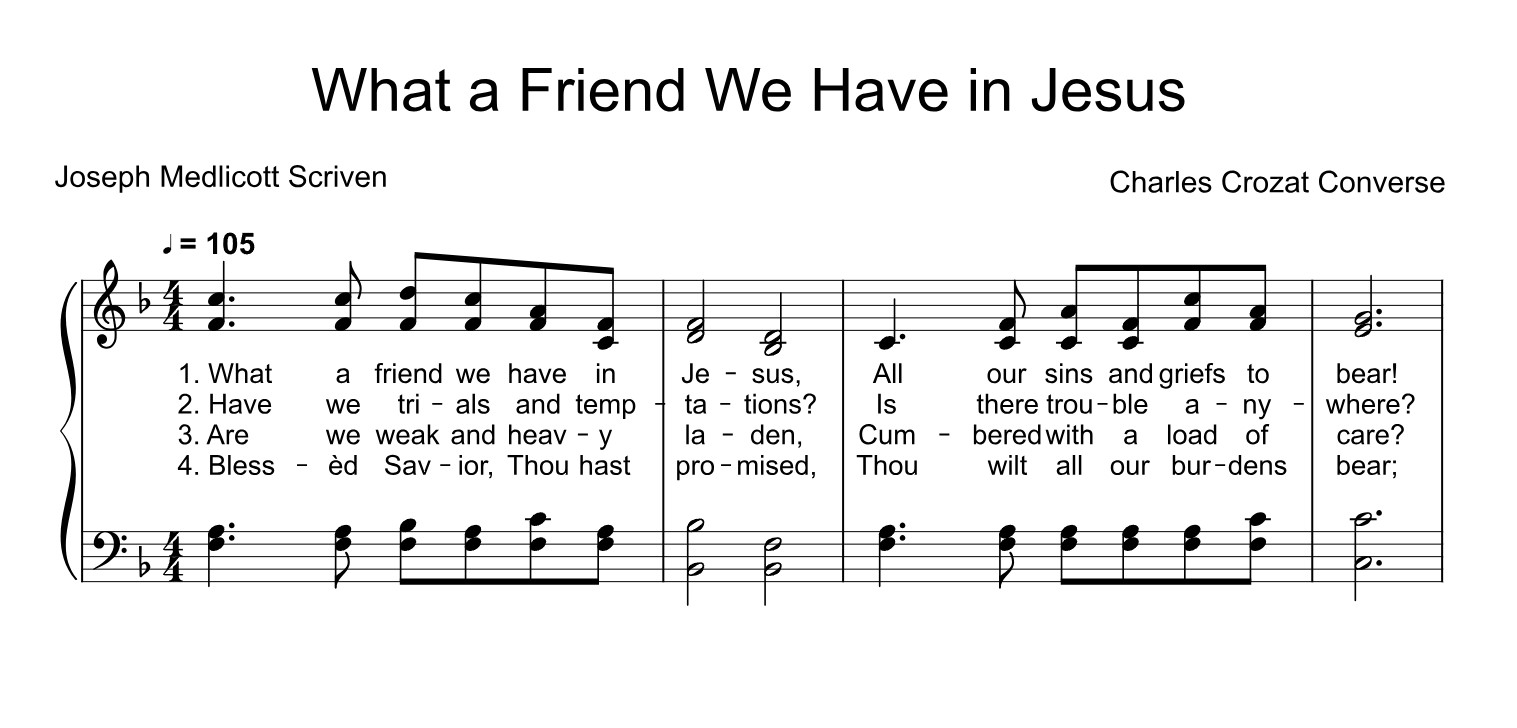 What A Friend We Have In Jesus Free Sheet Music