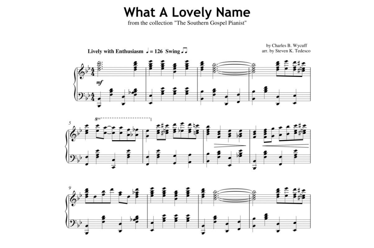 What A Lovely Name Sheet Music