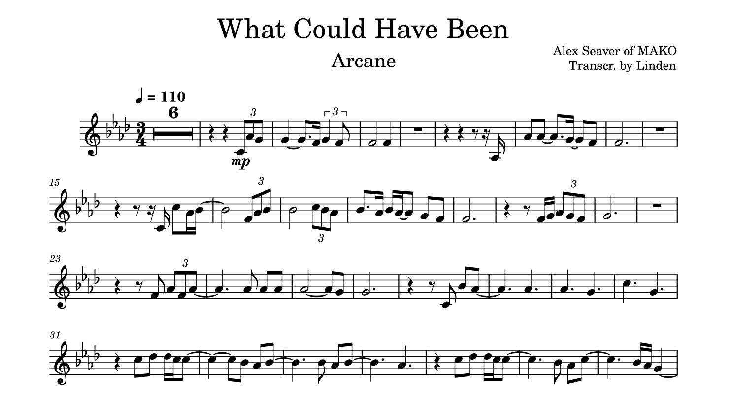 What Could Have Been Violin Sheet Music