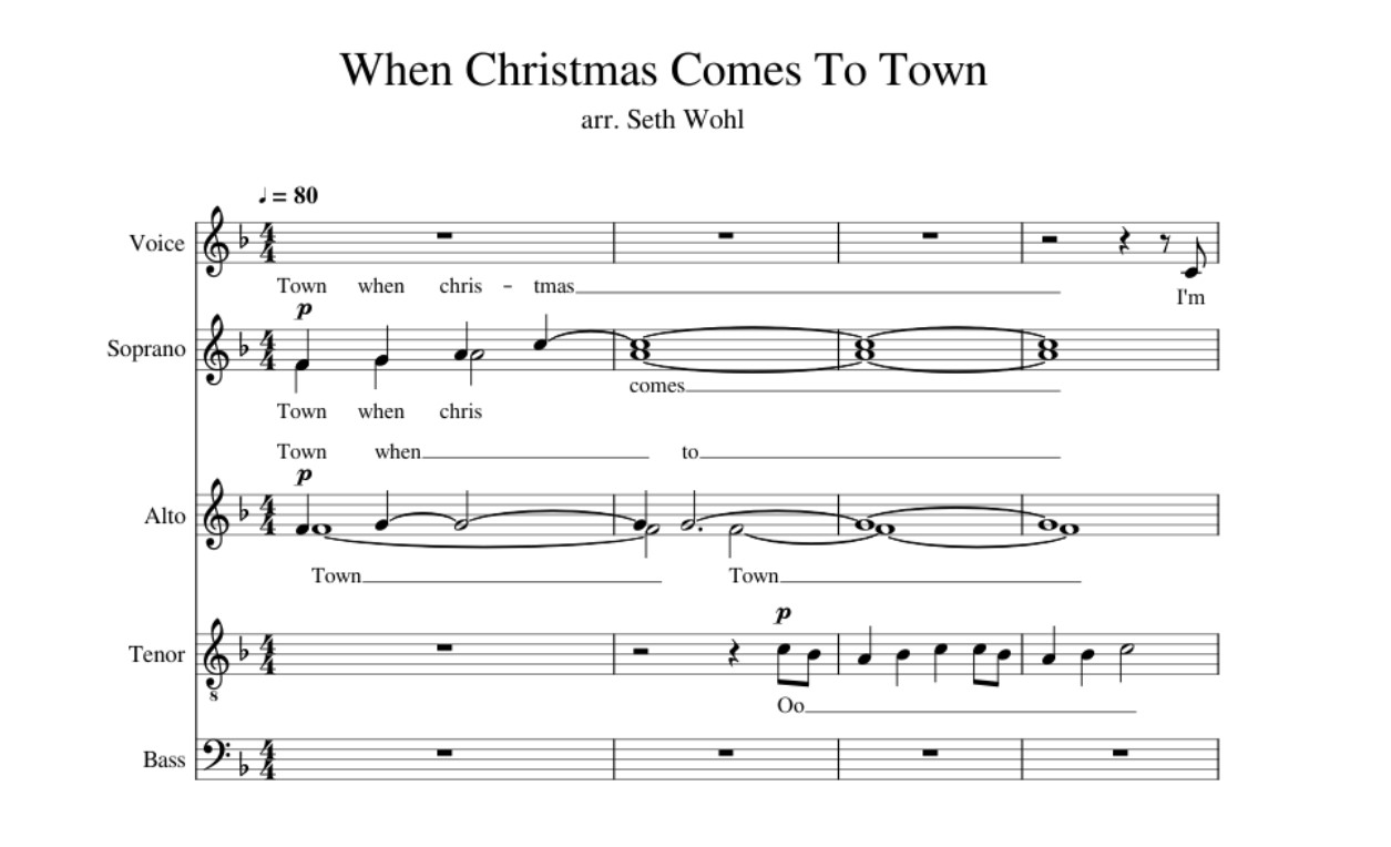When Christmas Comes To Town Sheet Music Free