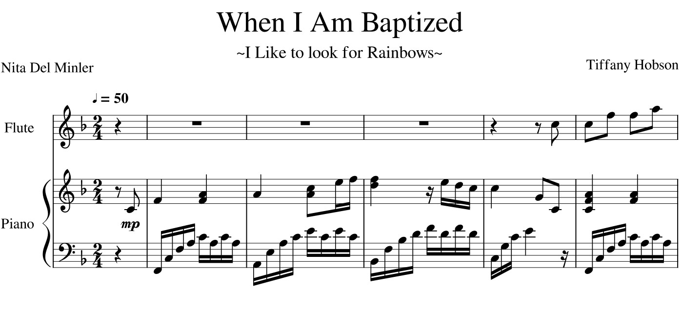 When I Am Baptized Piano Sheet Music