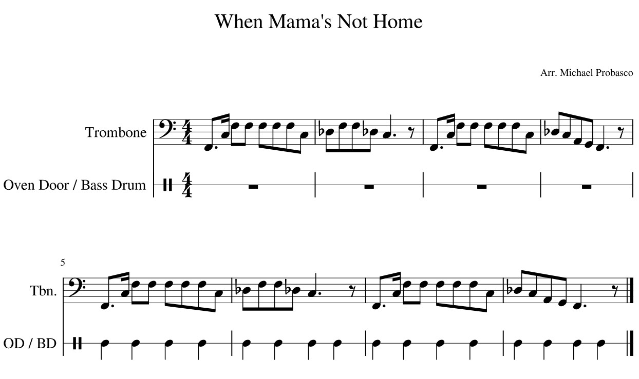 When Moms Not Home Sheet Music