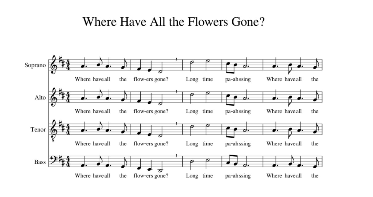 Where Have All The Flowers Gone Sheet Music