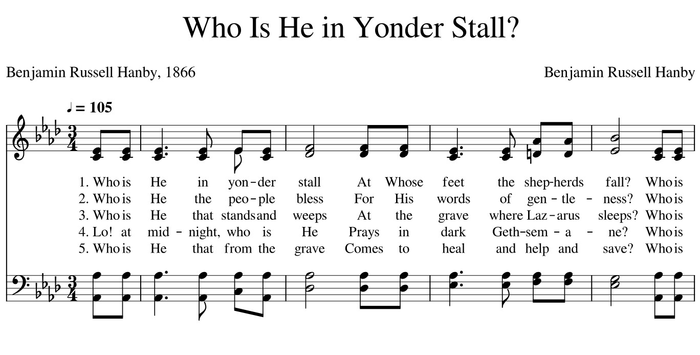 Who Is He In Yonder Stall Sheet Music