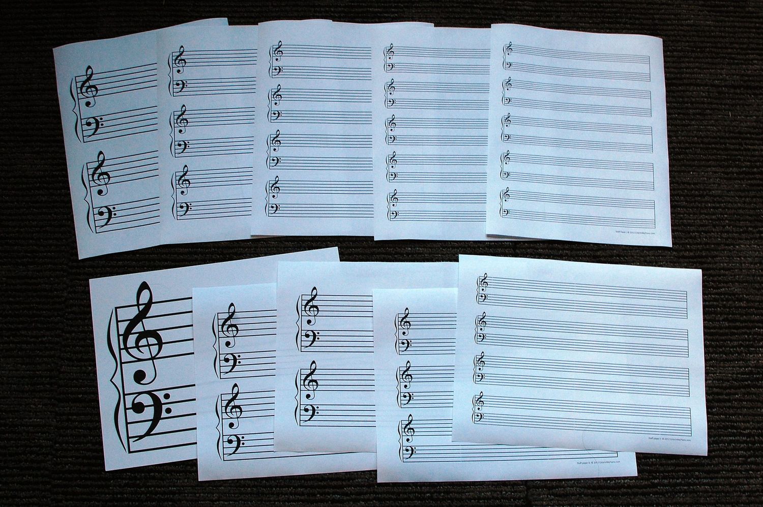 How To Make A Giant Horizontal Manuscript Staff Paper For Music Theory Classroom
