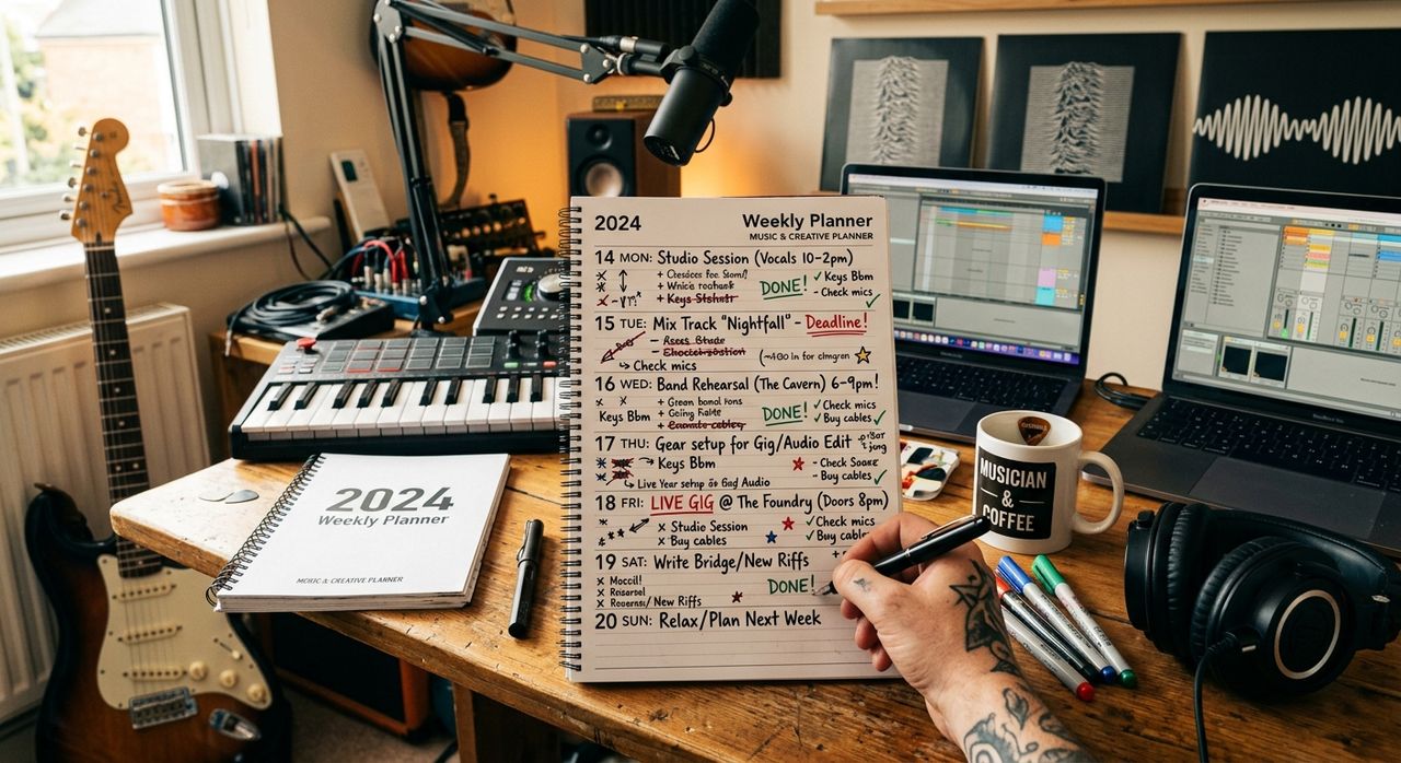 Why Musicians and Audio Creators Still Rely on Printed Weekly Planners